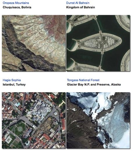 Dữ liệu trái đất được chuyển qua bản đồ vệ tinh trực tuyến online